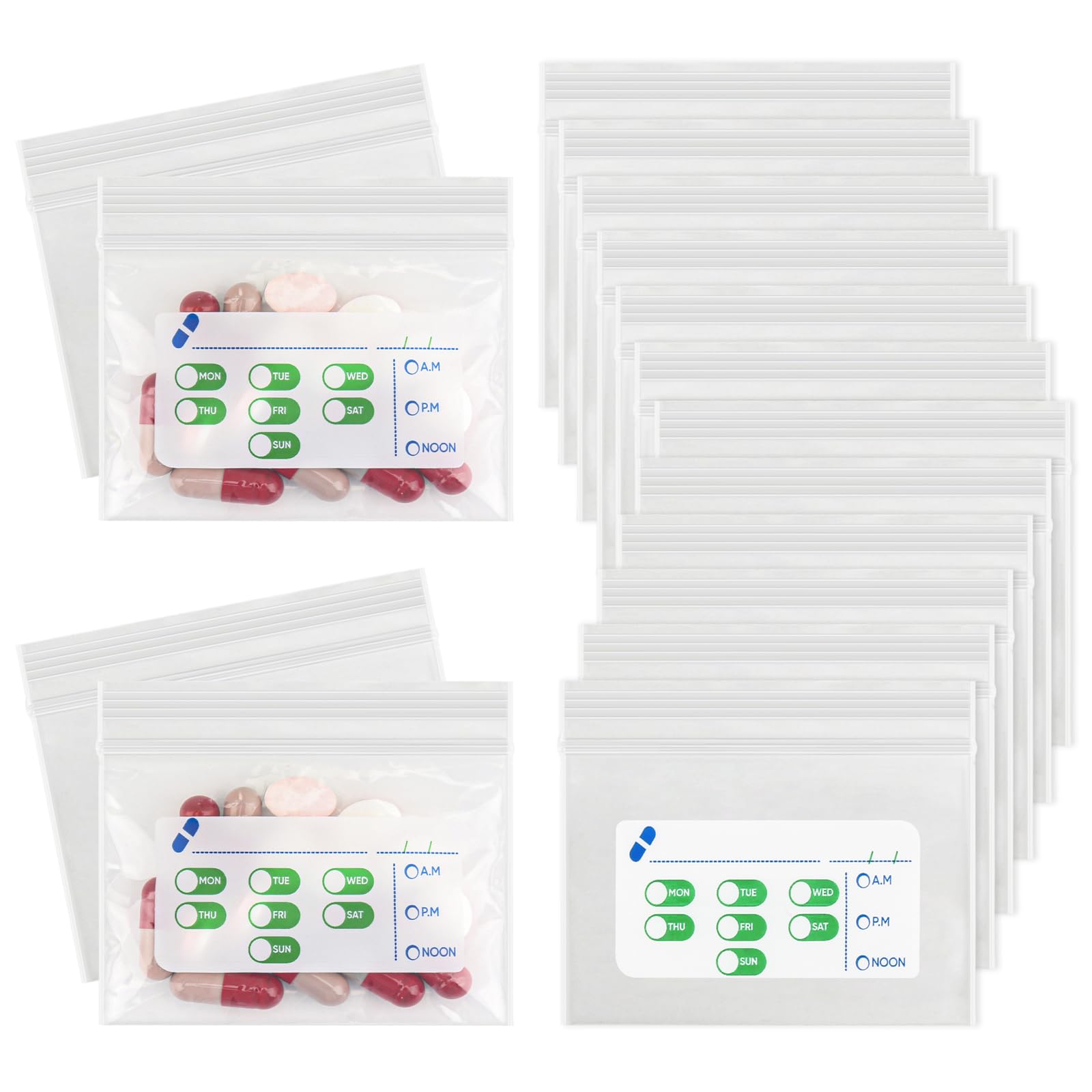 Pill Bags 500 Count - 3"X2.75" 3 Mil Small Ziplock Bags for Pills – BPA-Free Pill Pouches for Medicine, Pill Pack Storage & Medicine Pouch - Easy