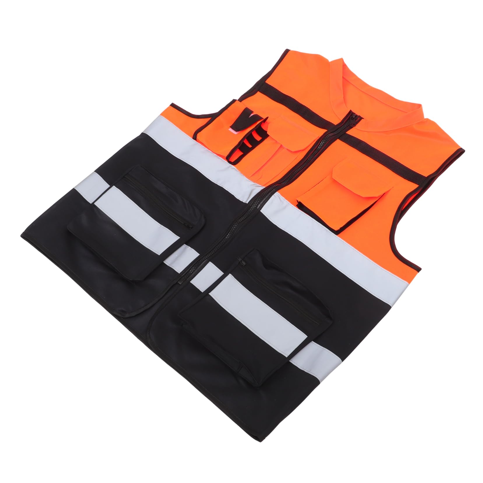 SHINEOFI Chaleco Reflector Adulto Protector Ciclismo Noche Correr Seguridad De Neón Chaleco Reflectante De Alta Visibilidad Vest Al Chaleco Negro Ropa Alta Visibilidad Hombre Tela De Nailon