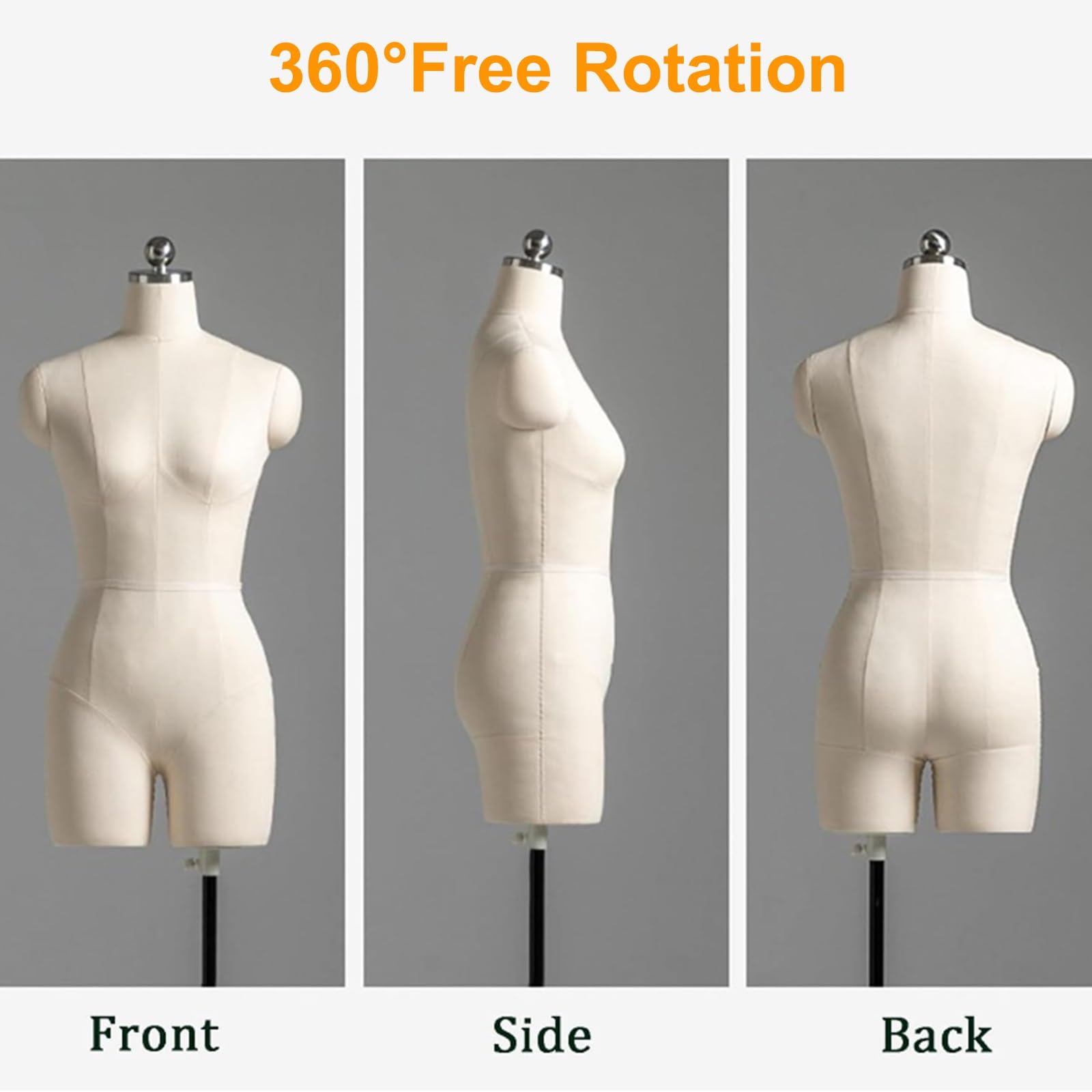 Amazon.co.jp: マネキン トルソー、頭と腕付き女性テーラーダミー