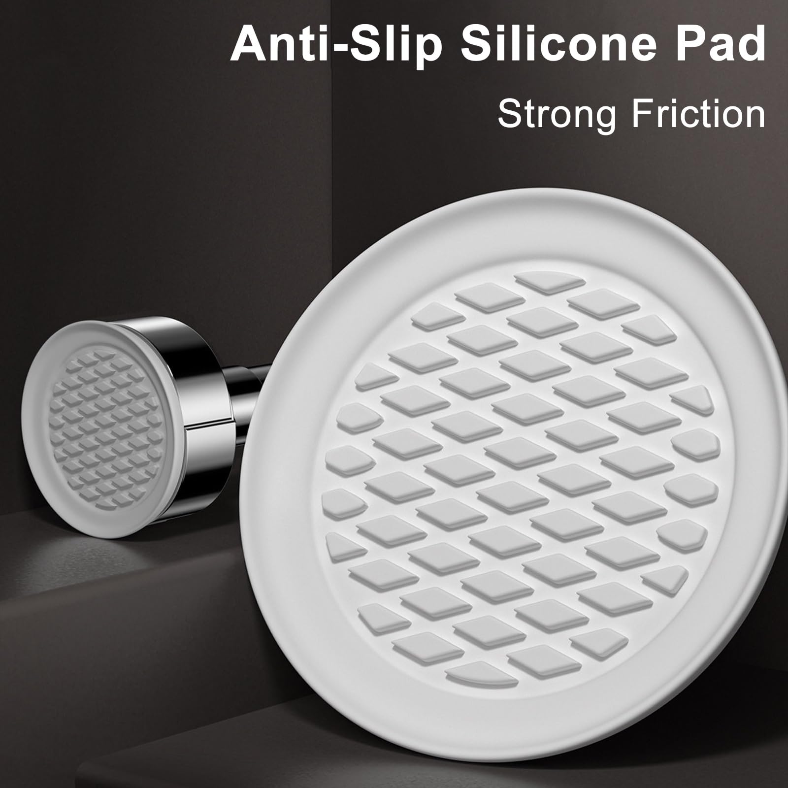 Klemmstange Duschvorhang mit Anti-Rutsch-Pads, 40 bis 240 cm | Duschstange Ohne Bohren Wasserdicht und Rostfrei für Kleiderschrank, Badezimmer, Wohnmobil(Silver,170-240cm/67-94.5in)
