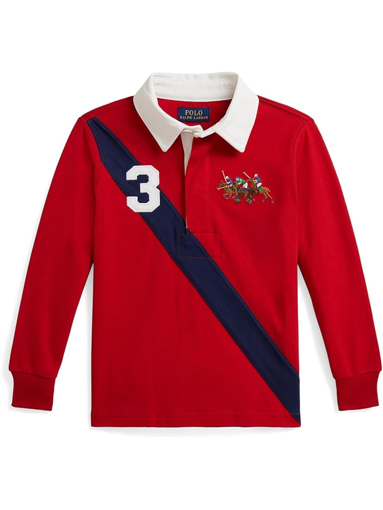 Multi Polo Ralph Lauren Triple-pony Cotton Rugby Shirt (toddler/Little Kid)