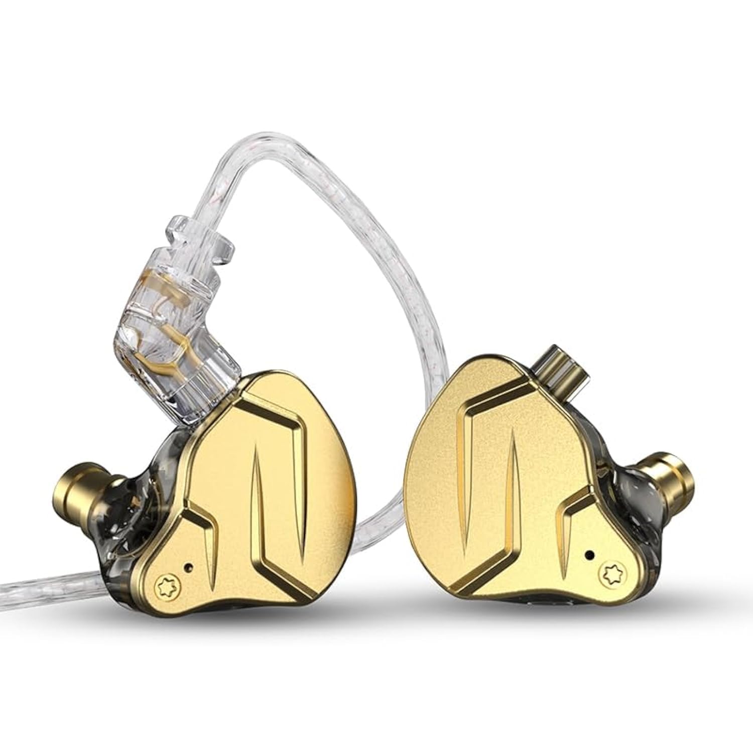 keephifi KZ ZSN Pro X KZ In Ear Monitor with Mic,1BA+1DD HiFi IEMs In Ear Headphones,KZ IEM Wired Earbuds Stereo Bass,HiFi Earbuds for Audiphiles Musicians Singers Drummers(Gold,with micro)