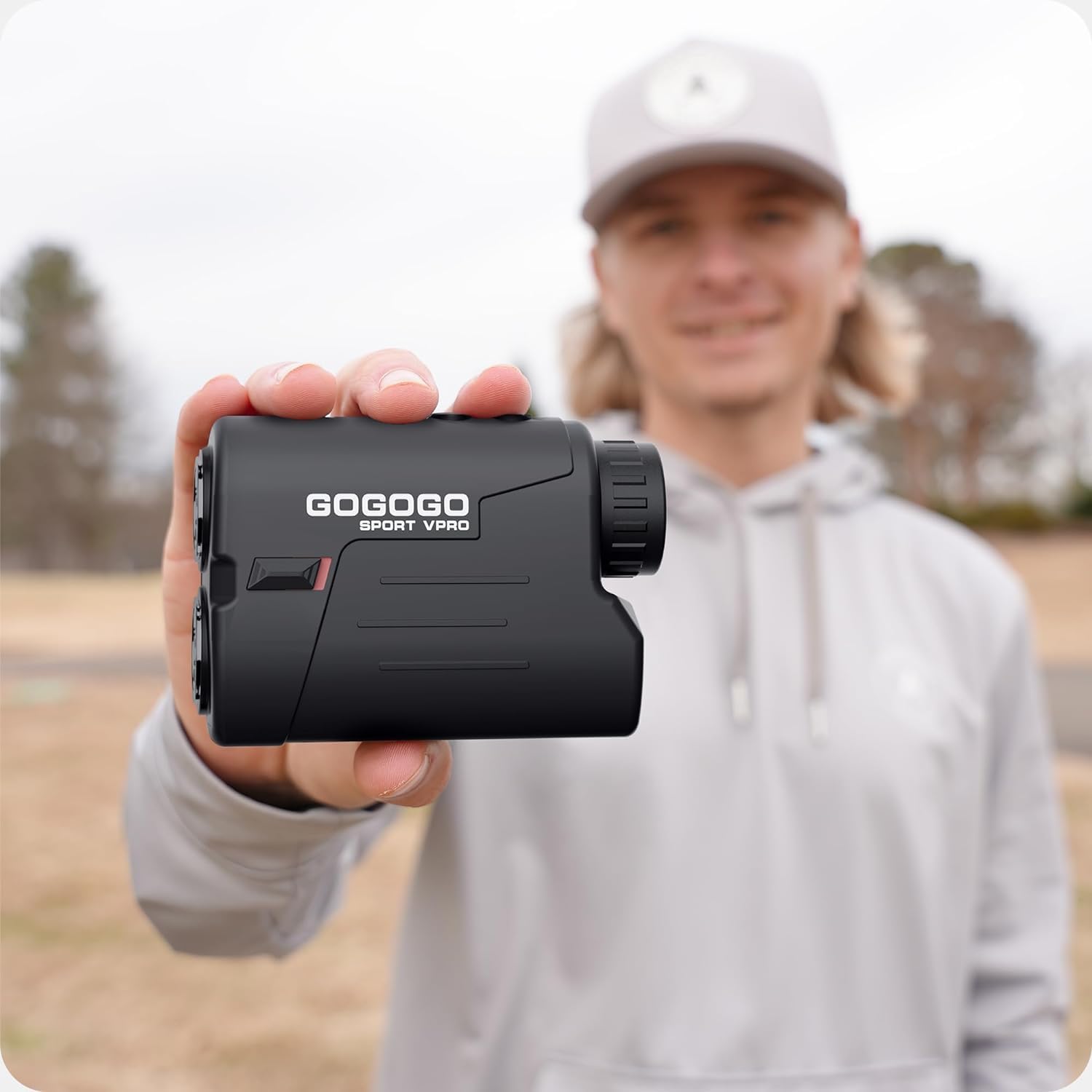 Gogogo Sport Vpro Telemetro Golf 1097 M(1200 Iarde) con Pendenza OFF/ON, Magnetica Telemetri con Ingrandimento 6X,Blocco della Bandiera e Vibrazione,Scansione,Velocità, Batteria Gratuita,Precisione ±1