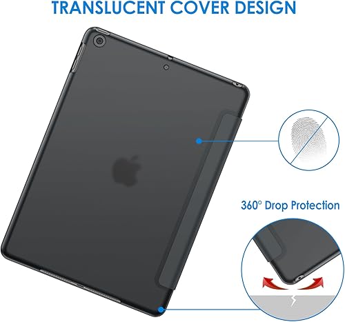 Miniatura 4 de JETech Funda para iPad de 10.2 pulgadas (modelo 202120202019, 987 generación), cubierta de encendido y apagado automático (gris espacial)