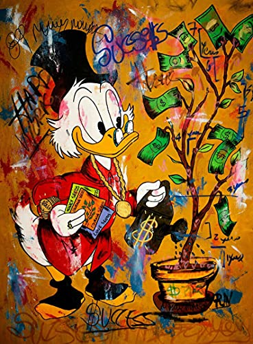 Toile Dagobert Duck moderne pour réveiller un mur blanc triste - 3