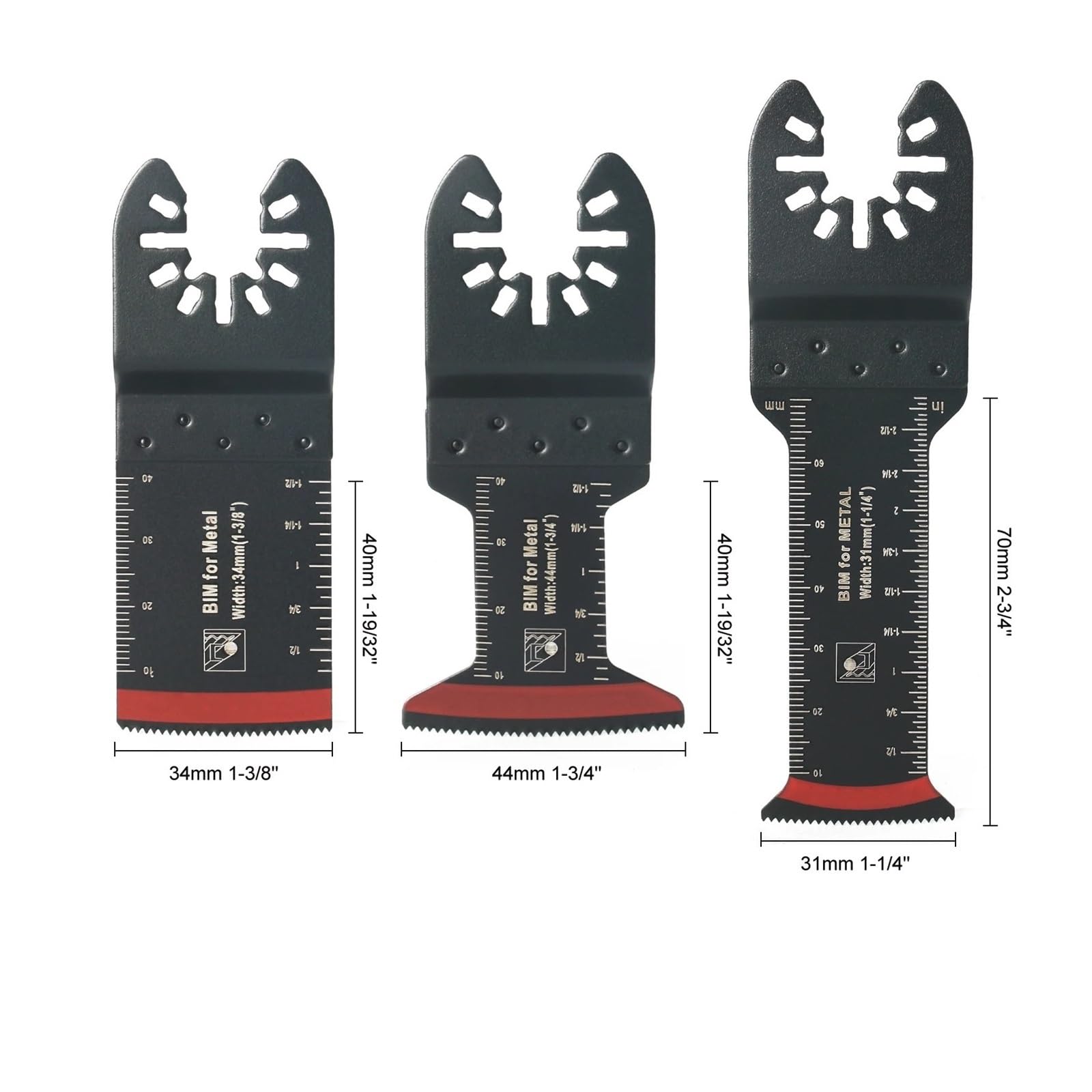 Kit de hojas sierra oscilantes dientes, 10-39 Uds., cuchillas multiherramienta con borde for madera y PVC(30Pcs Set)