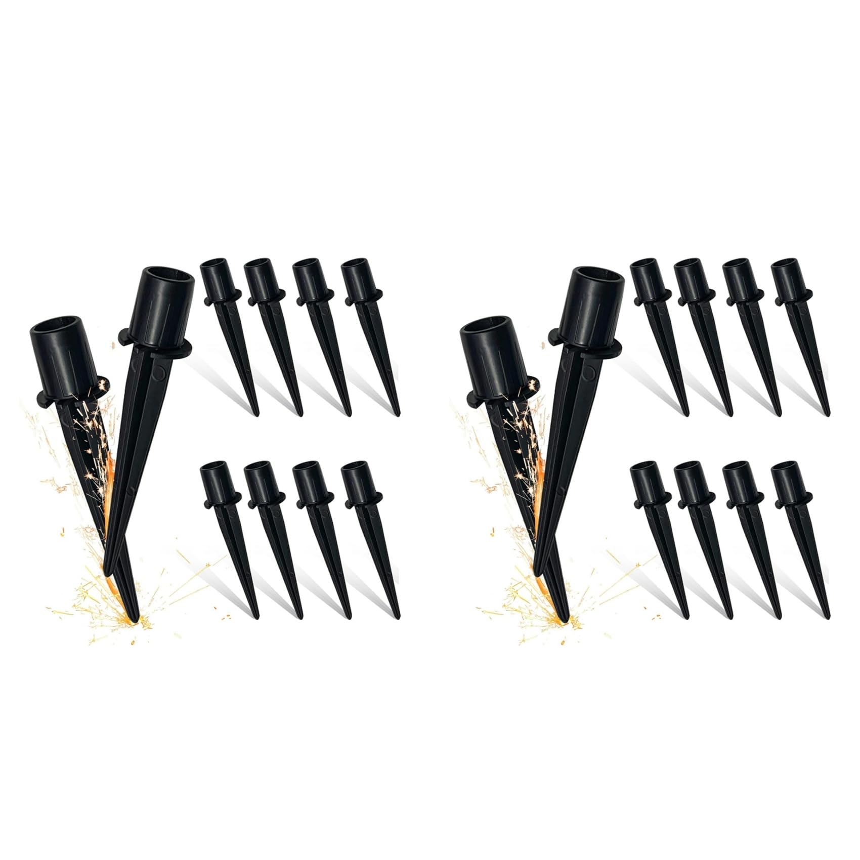 Jnchdghwa 20 Pack Metal Replacement Stakes for Solar Lights Outdoor,Solar Pathway Lights Spike Replacer, Outdoor Ground Stakes