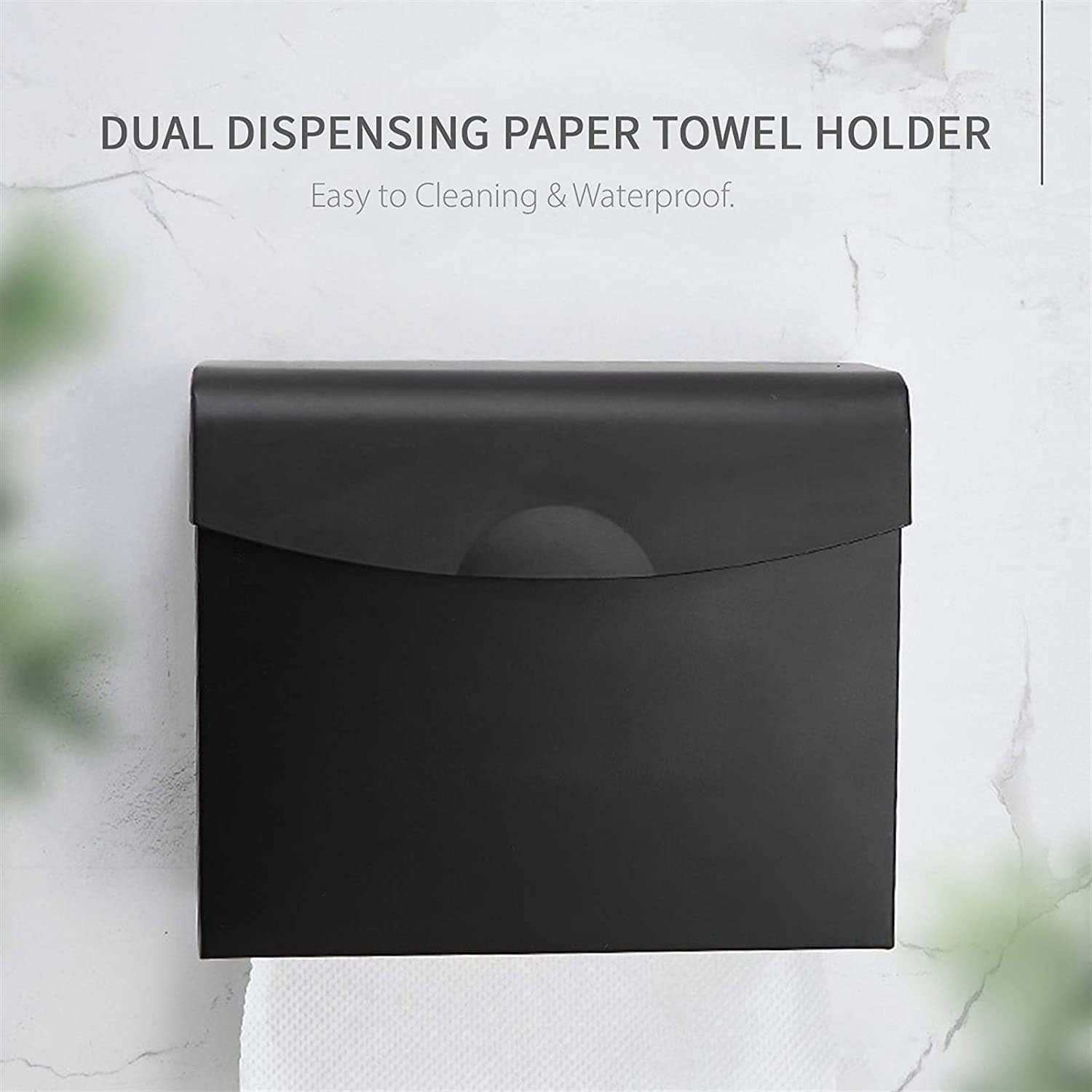 BKEKM Dispenser Salviette Dispenser di Asciugamani di Carta a Parete Dispenser di Asciugamani di Carta Commerciale Senza punzonatura Porta Asciugamani di Carta Impermeabile Moda