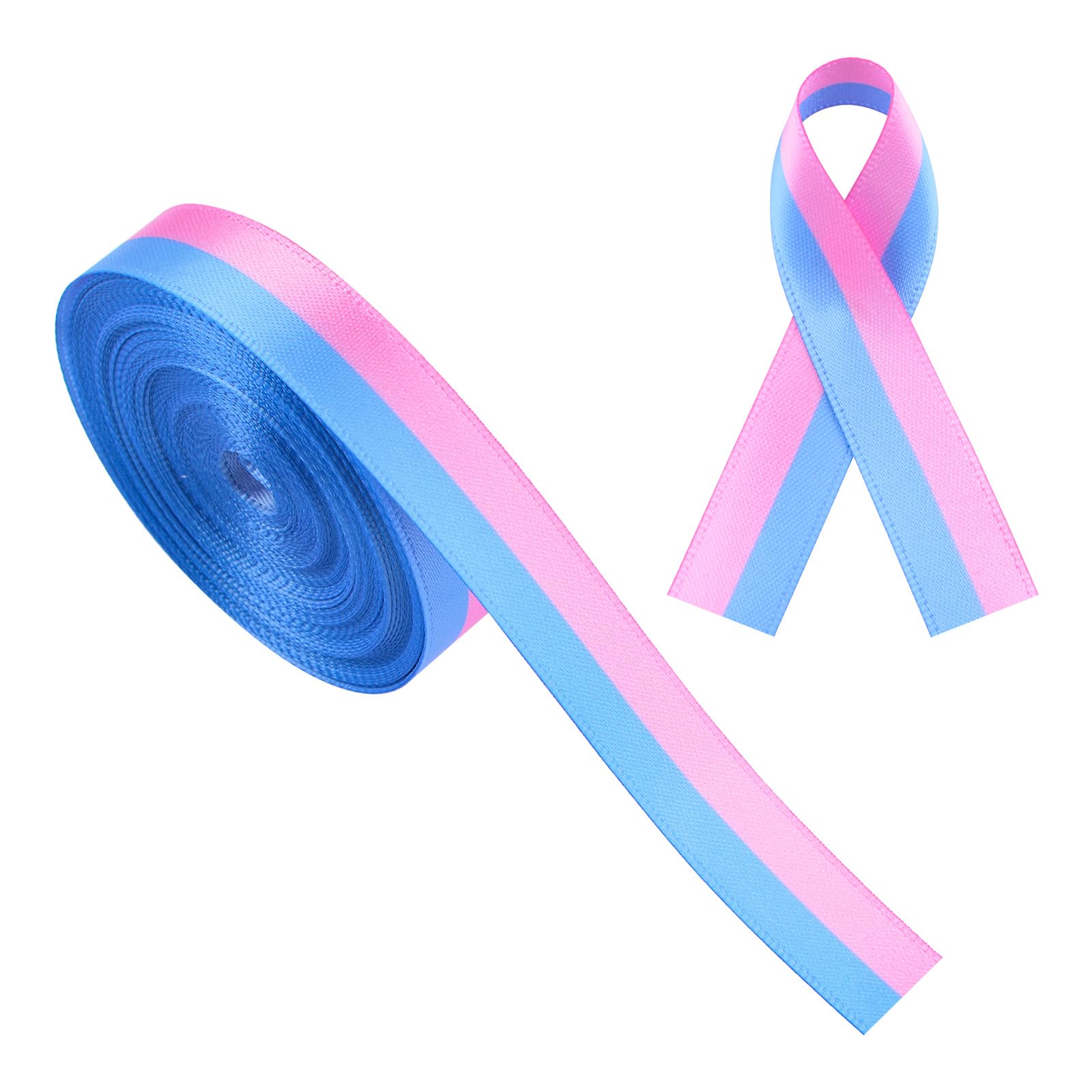 Porte-clés En Paracord Ruban De Sensibilisation Bleu Et Rose - Fait Main Aux États-Unis