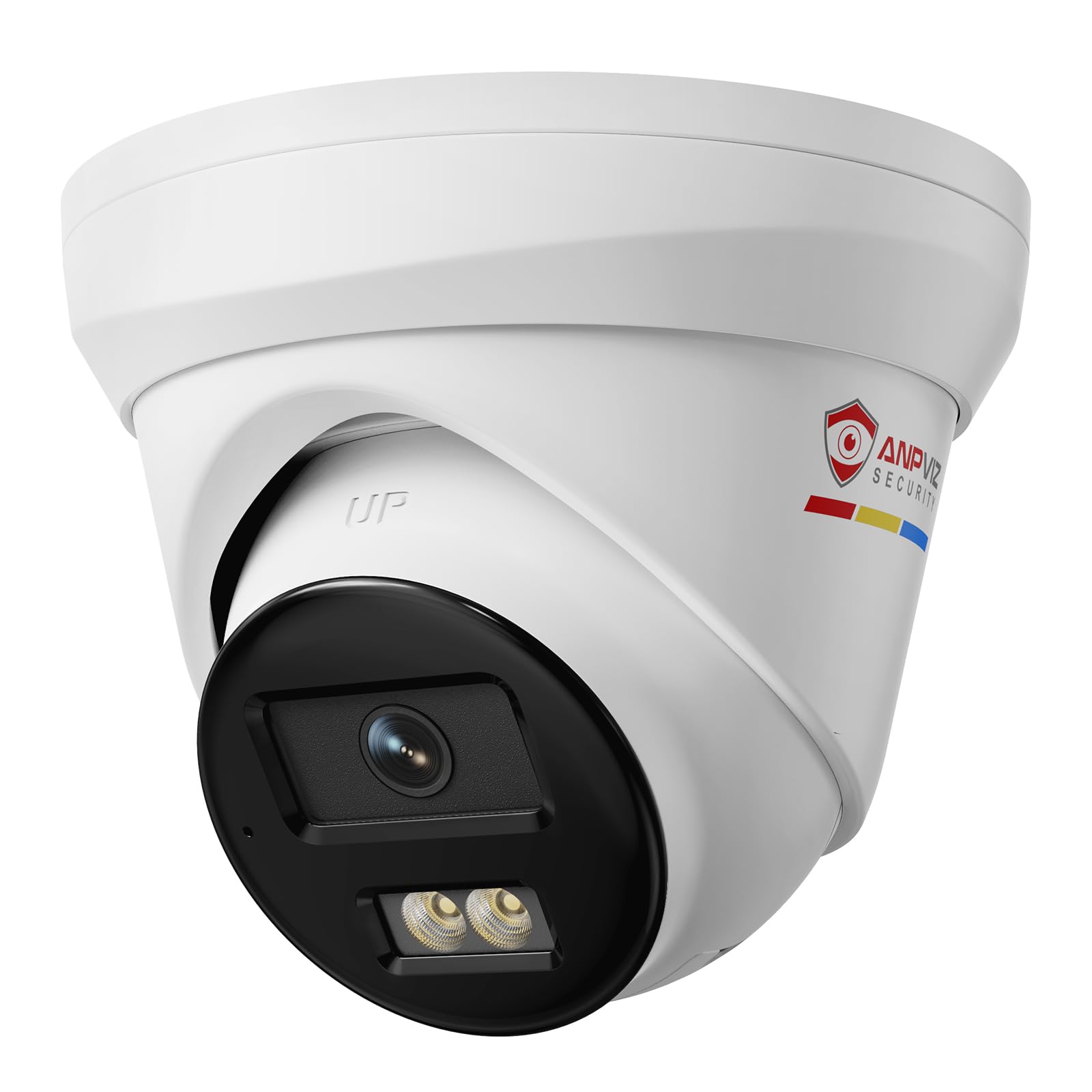 Anpviz 12MP PoE IP Camera Outdoor, 4096x3072@10fps, 134° FOV, Color Night Vision, Human Vehicle Detection, Turret Metal Wired Security Camera with