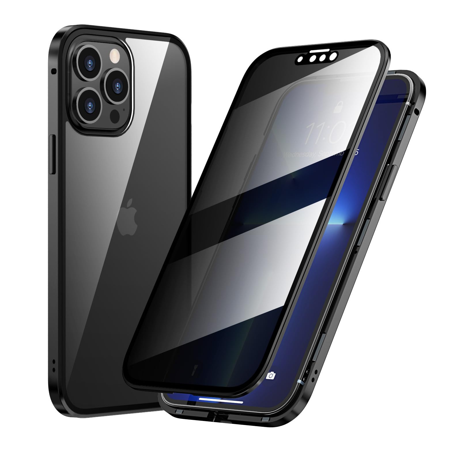 Amazon.co.jp: iPhone13Pro 両面ガラスケース 360°全面保護 [ 覗き見