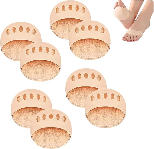 Miniatura 2 de 2023 (4 pares) Plantillas de tacón alto de seda de hielo acolchadas para mujer, tacones altos invisibles de cinco dedos del pie metatarsiano,