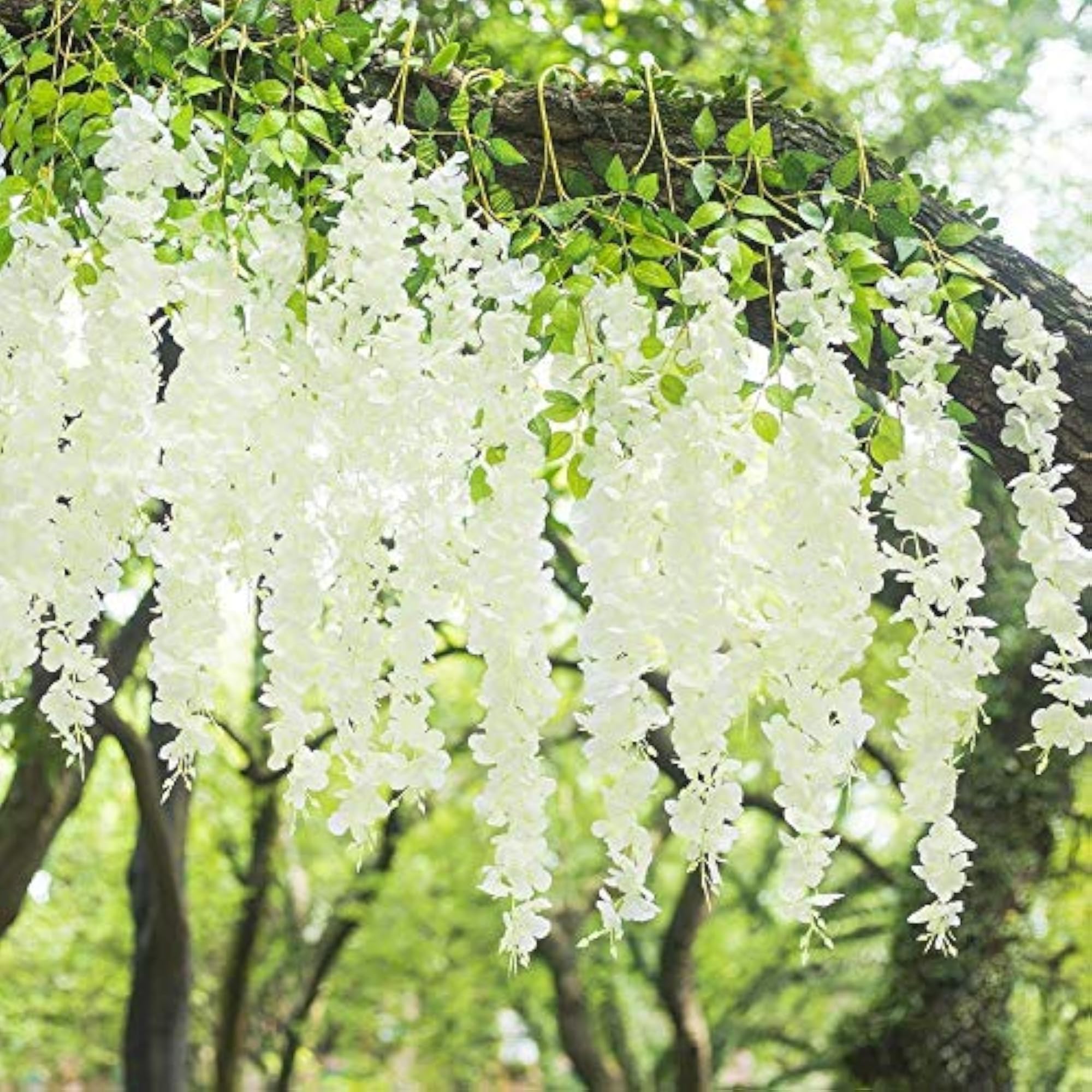 Artificial Polyester Hanging Flower Wisteria Vines