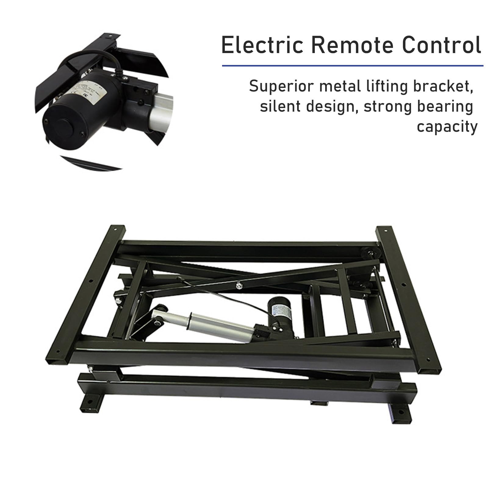 Elevatore di tavolo da caffè elettrico portatile, Carico tavolo elevatore elettrico a forbice, con telecomando cablato, piattaforma elevatrice elettrica