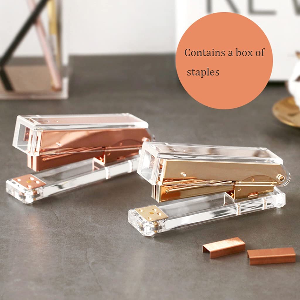 Agrafeuse Transparente En Acrylique - L'agrafeuse Dorée Fait Un Accessoire De Bureau Cool Pour Le Bureau La Maison Ou L Cole Utilise Des Agrafes Standa