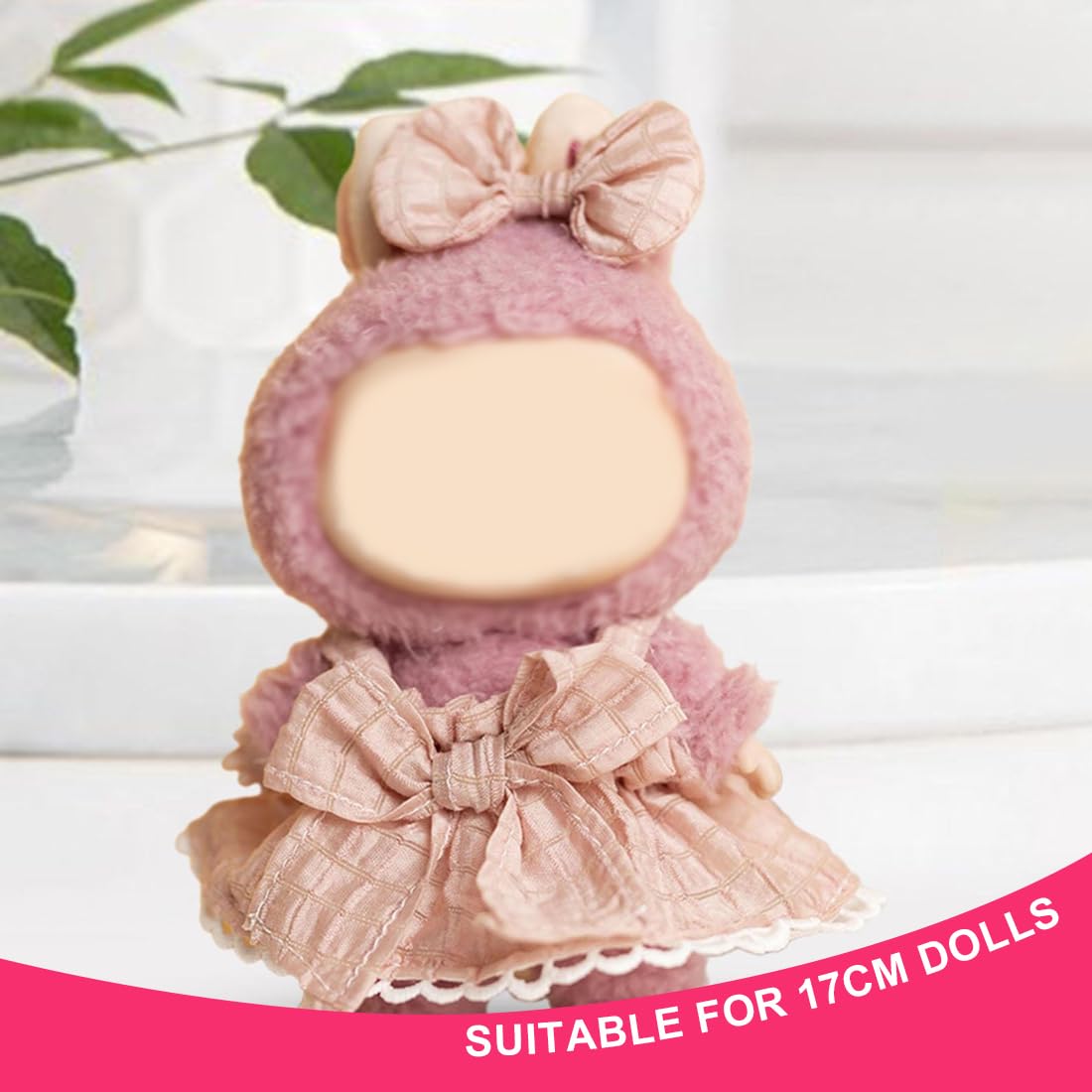 Harayaa Puppenkleidung Für 20 Cm Plüschtiere – Süßer Rosa Pullover & Kleid Set Für Stofftier-Accessoires