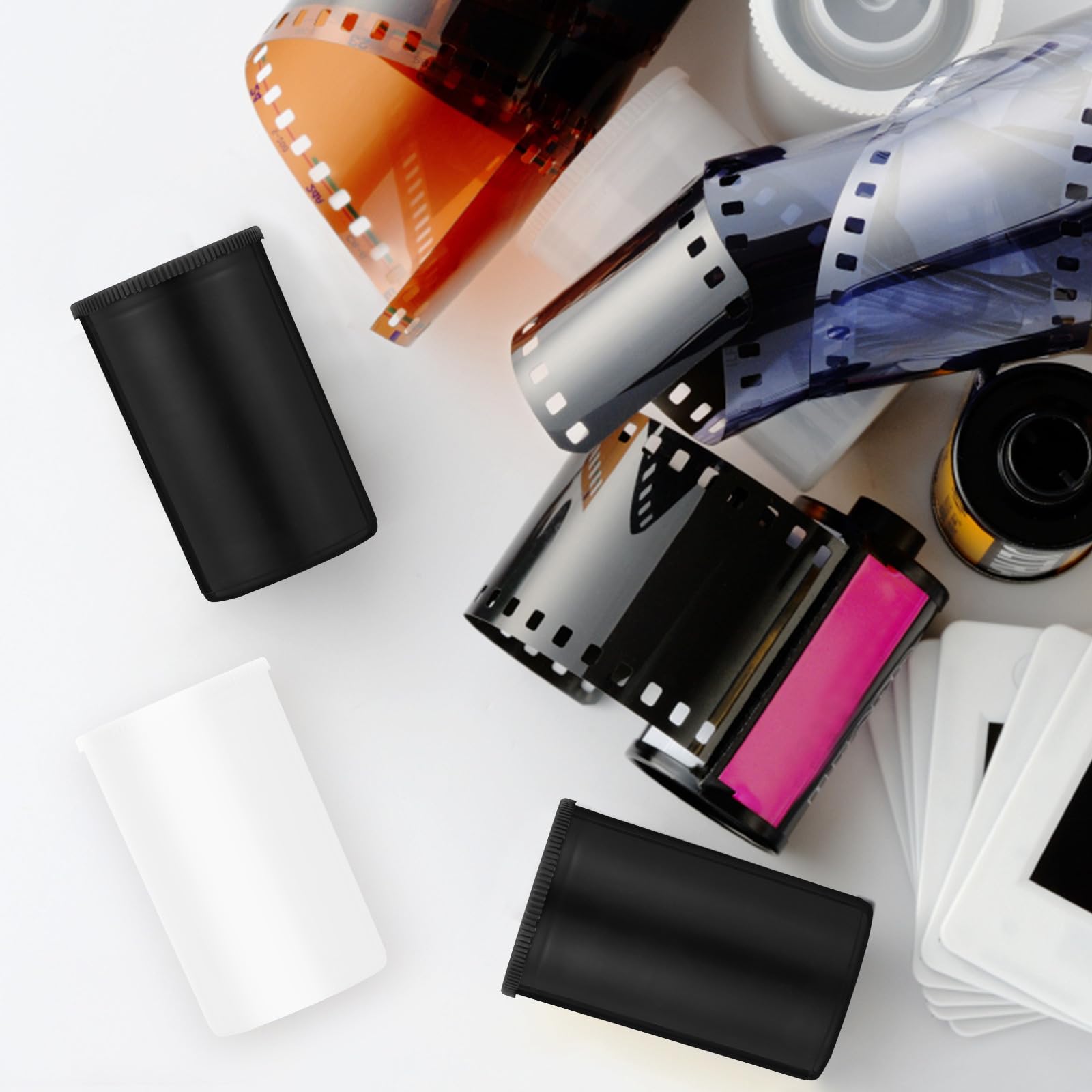 Contenitori Per Pellicole Riutilizzabili Da 20 Pezzi Coperchio Ermetico, Custodia Per Pellicole Da 35 Mm in Plastica Pe Resistente, Per Fotografia, Viaggi e Conservazione Sicura