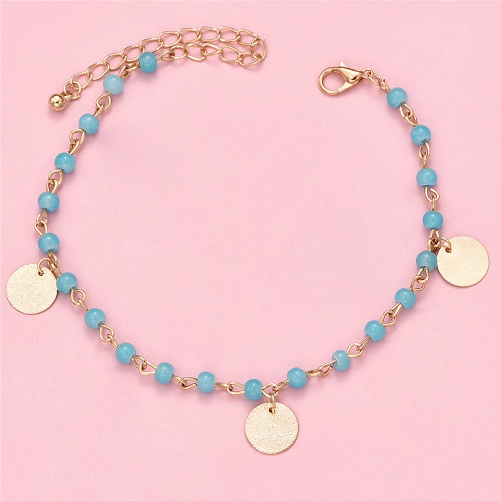 Fußkettchen, 2 Stück/Set, modische Perlen, Stern-Pailletten, Quasten-Fußkettchen für Frauen, Goldfarbene Fußkette, Schmuck, Knöchelketten, Geschenke, Damen-Fußkettchen