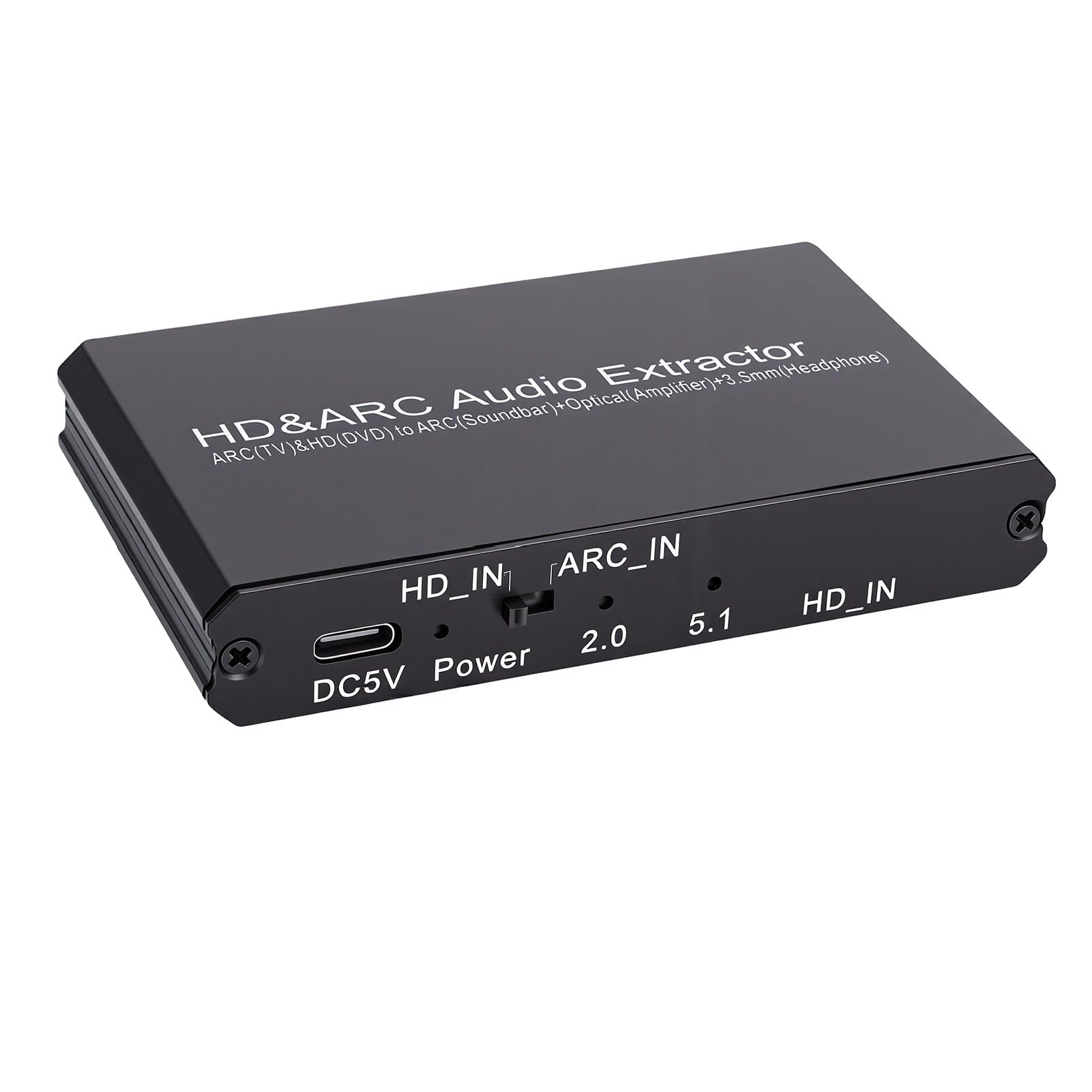 Bewinner Estrattore Audio Multimediale HD, Adattatore da ARC a Ottico da 3,5 Mm