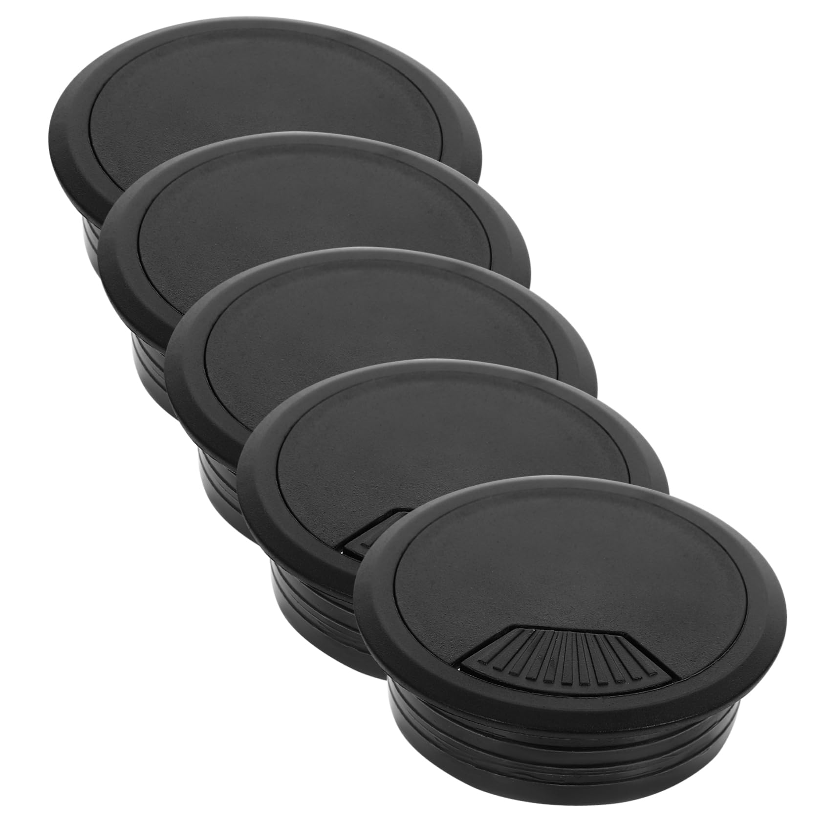 Kabeldurchführung 50mm, 5 Stück, Schwarz, Abs für Schreibtische