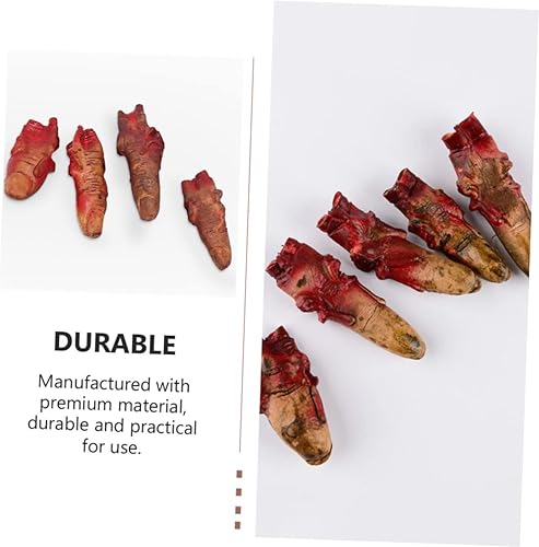 Miniatura 3 de Toyvian Caja de almuerzo de mano sangrienta, cuentas de ojos de Halloween, dedos de terror, juguete de Halloween, decoraciones de fiesta de