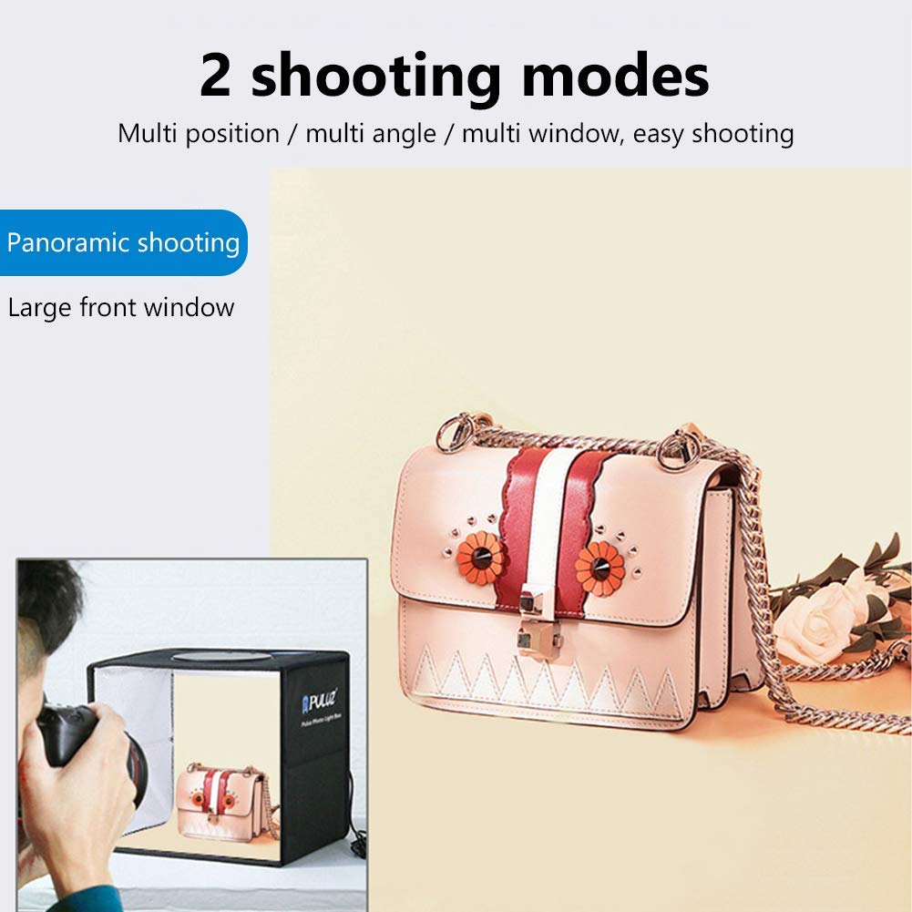 Caja De Luz Plegable 40x40cm Para Fotografía De Productos – Con Fondos Y Bolsa De Transporte