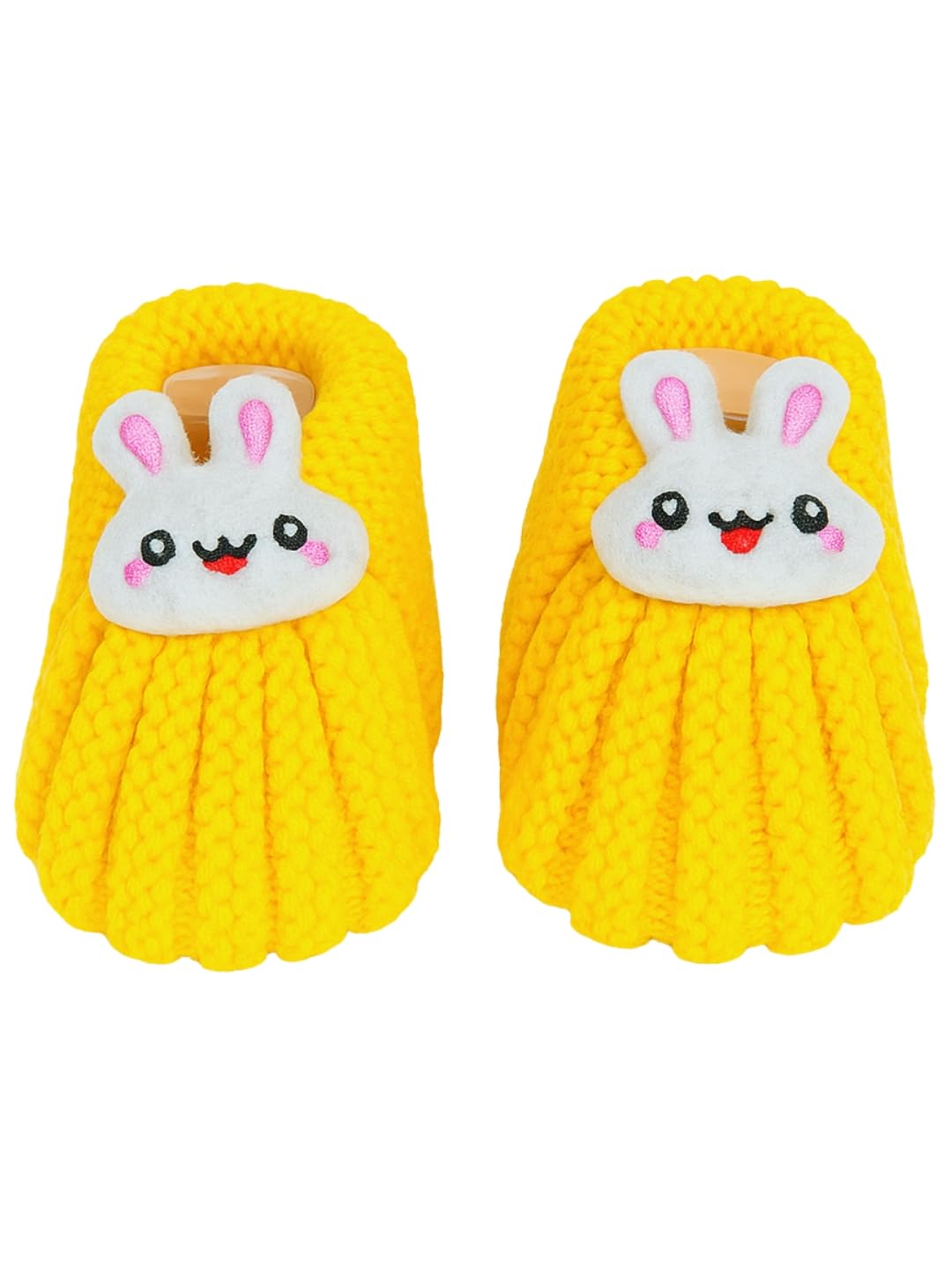 Baby Winter Booties for Unisex Baby – Hand Knitted Soft Woolen Booties for Newborn Boys & Girls, Yellow Bunny Design (0-12 Months)-image-49