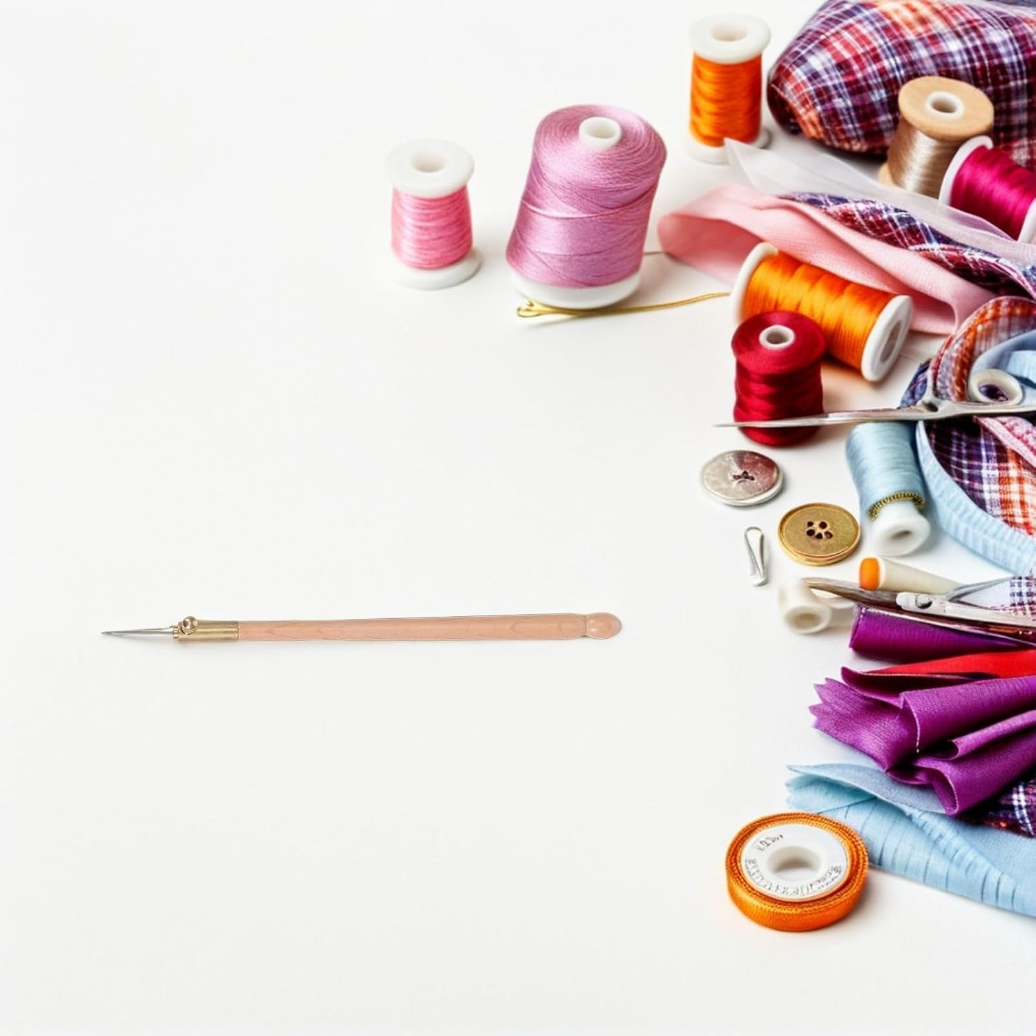 Kichvoe 2 Sets Beading Needles for Stitching and Beading Projects, Wood and Copper Material with Enhanced Durability and Sharpness, for Hobbyists and Professionals in Embroidery