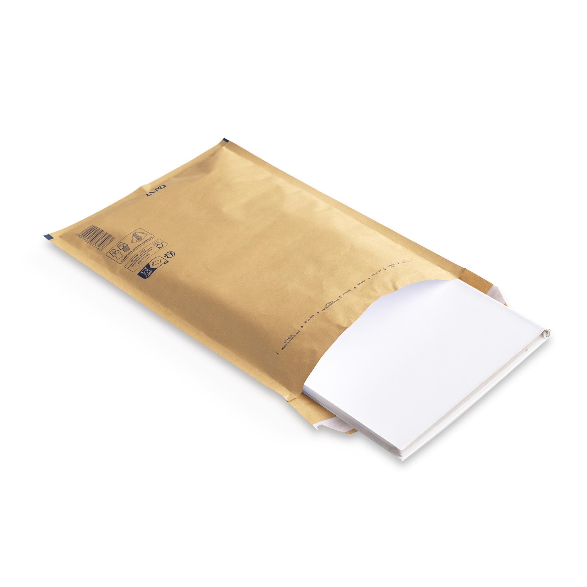 Luftpolsterversandtasche 230 x 340 mm, G/7 DIN A4+, braun, gepolsterte Versandtasche mit Trifix-Verschluss (200)