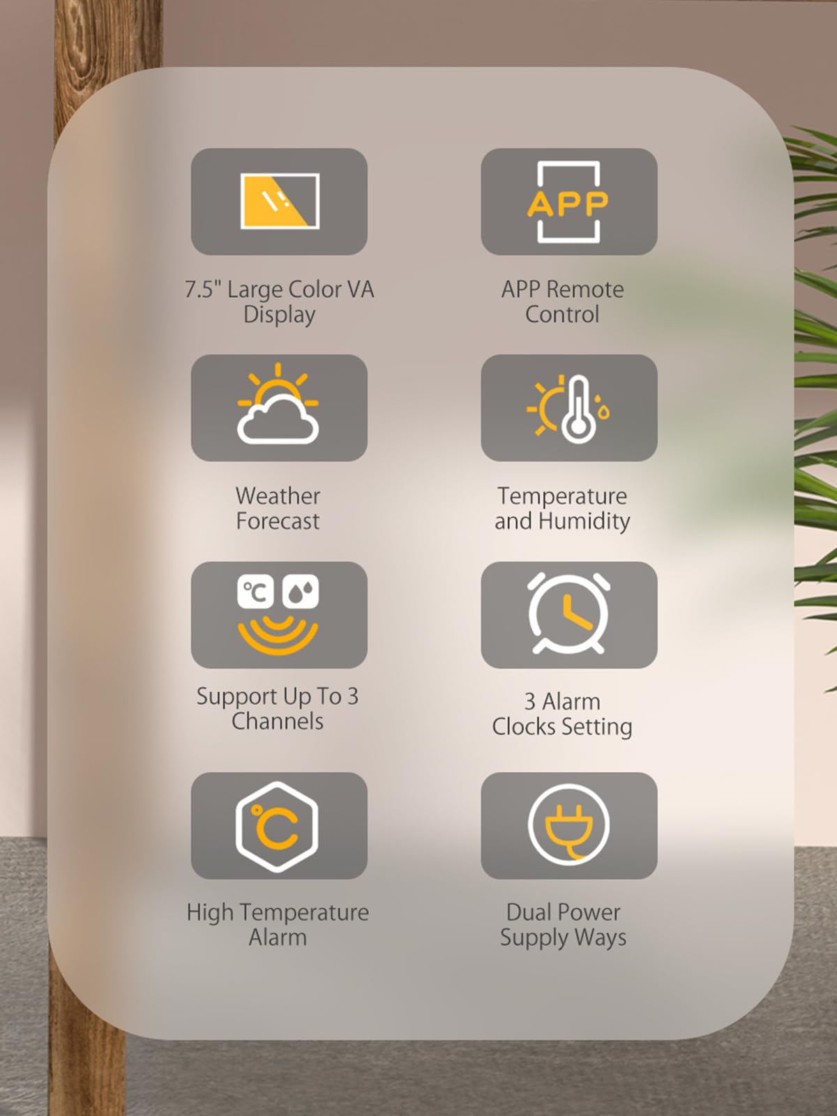 Tuya WiFi Smart Weather Station z pilotem SmartLife APP i czujnikami, miernikiem temperatury i wilgotności wewnątrz i na zewnątrz, budzikiem z funkcją drzemki/prognozą pogody, czar