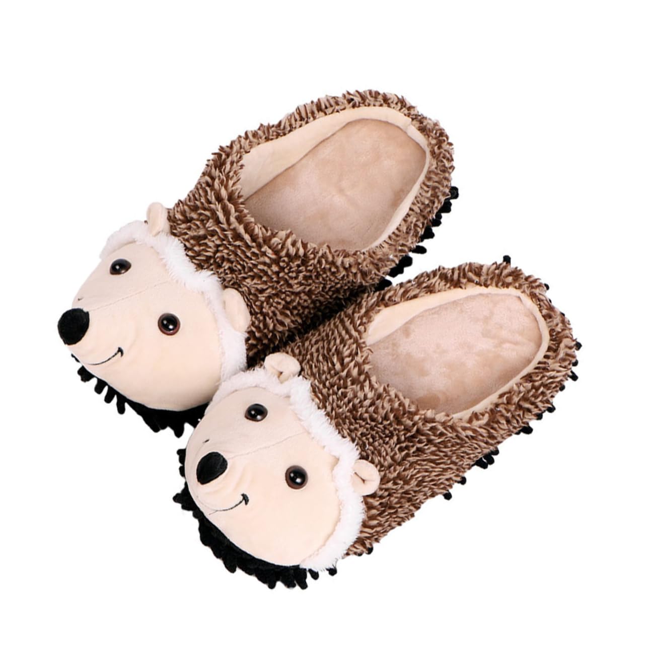 Pantuflas De Erizo Zapatillas De Casa Para Mujer Zapatillas Peludas y Esponjosas Pantuflas De Animales De Espuma Zapatilla De Felpa De Lana Para Mujer Divertido Felpa Corta