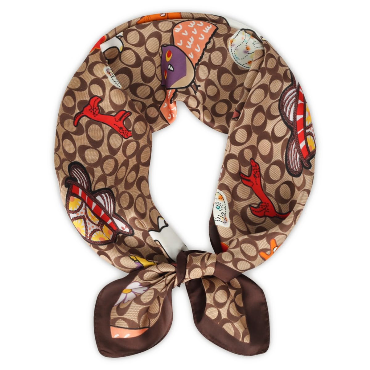 Fashion Silk Satin Head Scarf for Women Hair Bandana Hair Scarf Wrap Neck Scarf for Women 27.5×27.5 inches