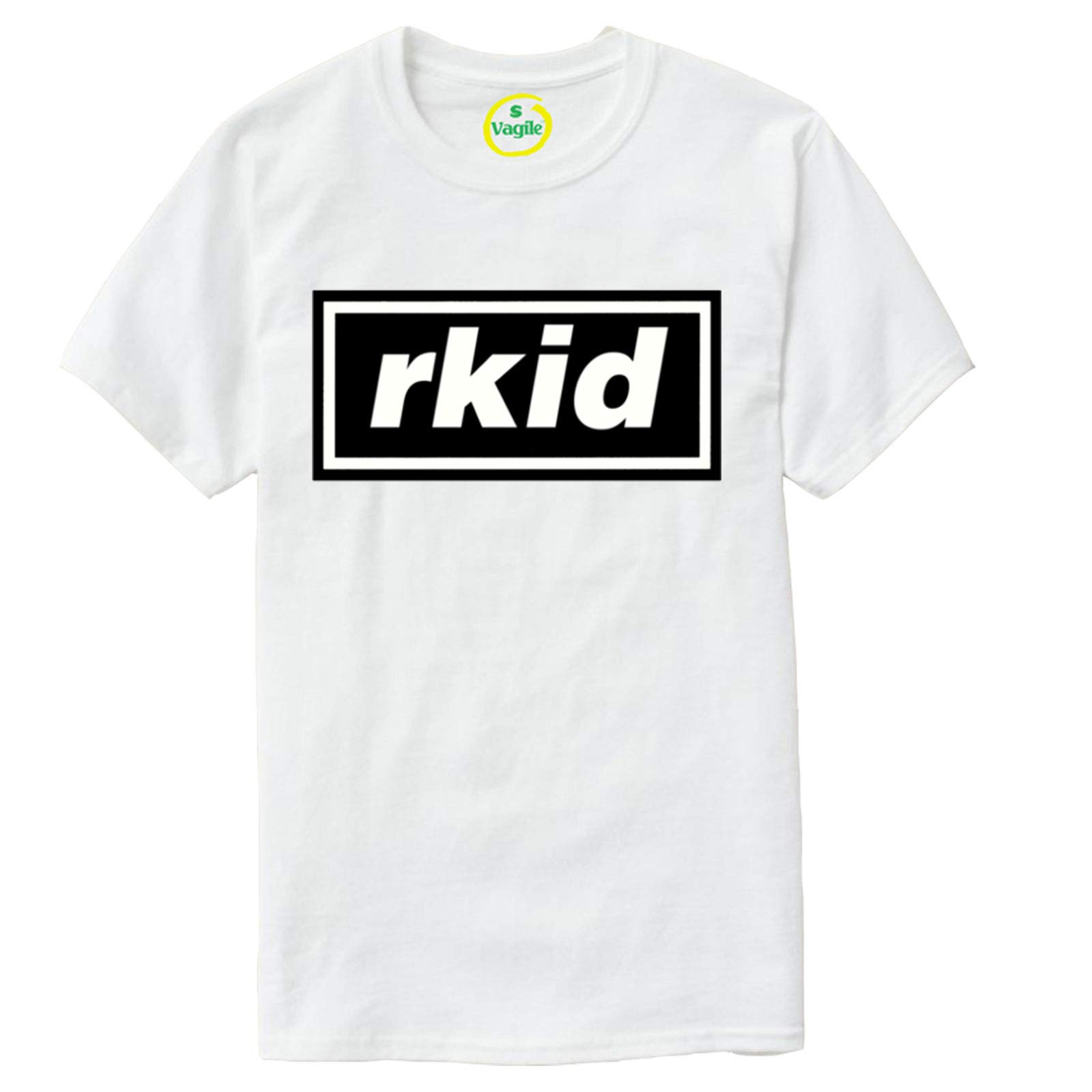 Vagile Rkid T-Shirt Inspired by Liam Oasis Gallagher Mens Noel Our r Kid Retro Britpop White