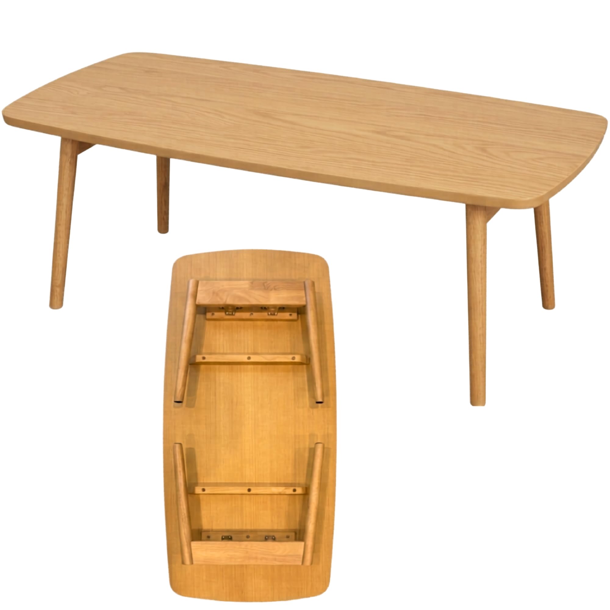 Amazon.com: AZUMAYA Folding Legs Table W41.3 x D20.5 x H14.0