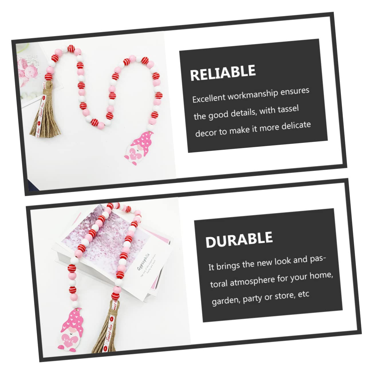 PRETYZOOM 5stücke Tassel Bead Romantische Deko Für Valentinstag Vielseitig Einsetzbar Für Wohnräume Und Partys Und Quasten Für Festliche