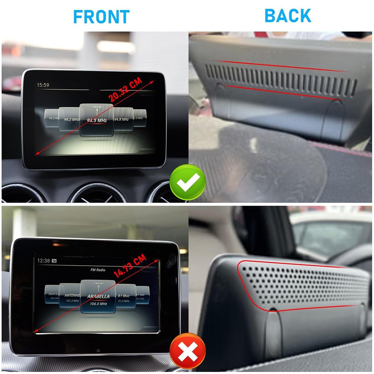 Soporte de teléfono móvil para Coche,Soporte de teléfono móvil Ajustable Giratorio 360°,para Mercedes-Benz CLA 2016-2019/GLA 2016-2019