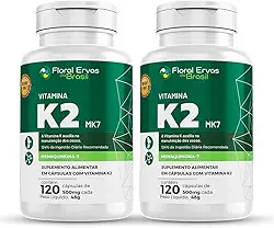 Vitamina K2 Mk7 350mg 2x 120 Cápsulas Menaquinona-7