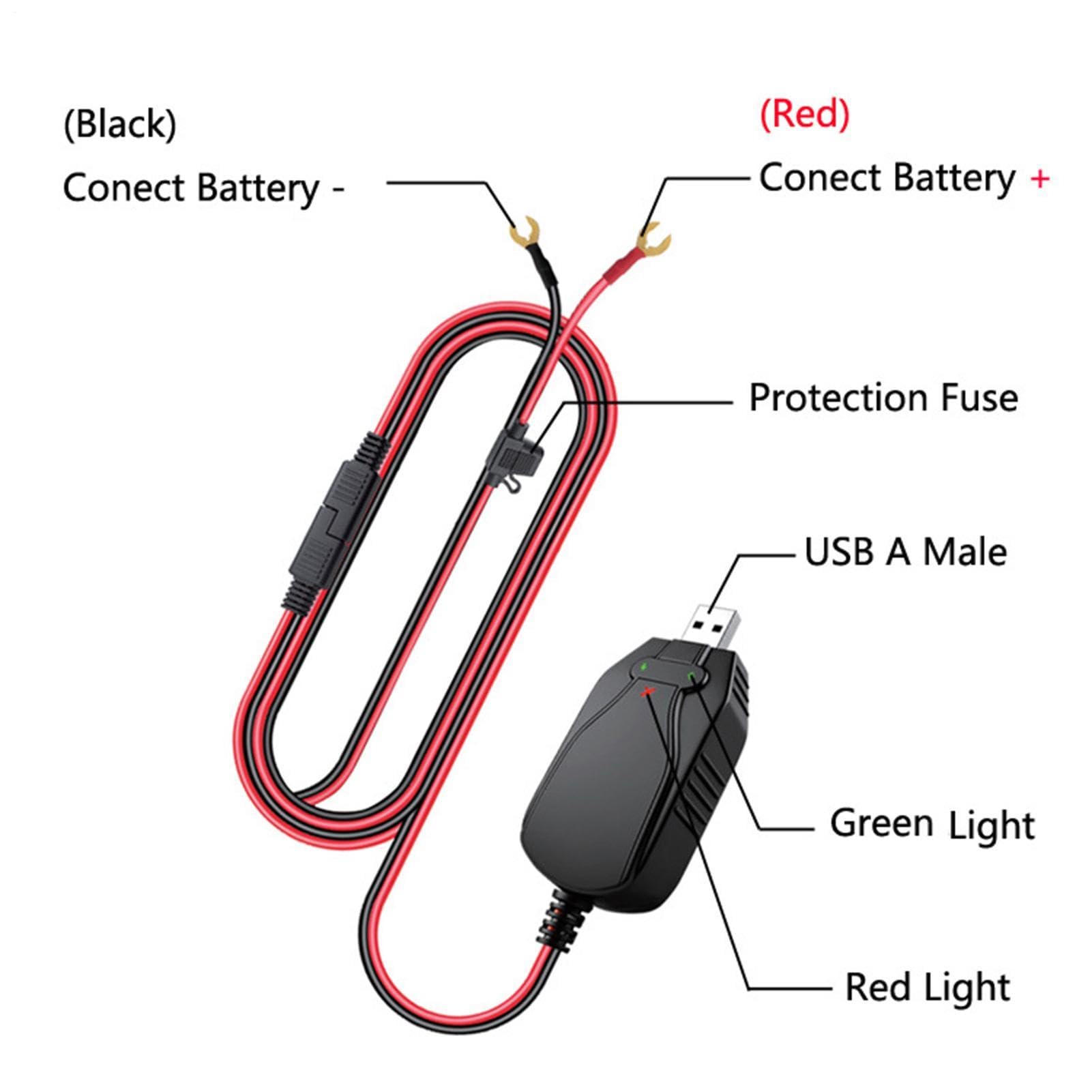 Cargador de batería para moto alimentación carga inteligente portátil