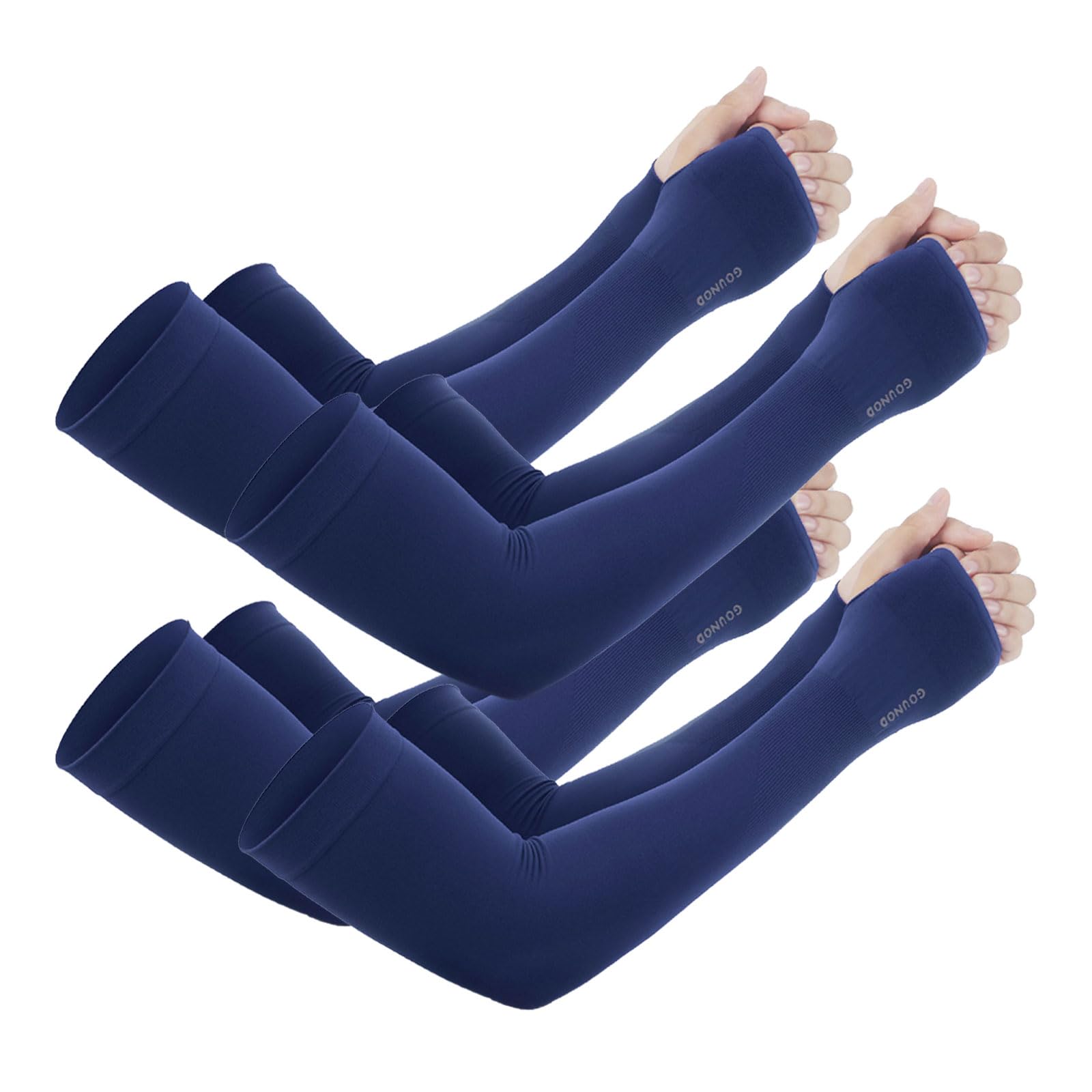 GOUNOD Arm Sleeves for Men and Women Compression Sleeve to Cover Full Arm Sun Protection, UV Block for Sports and Outdoors