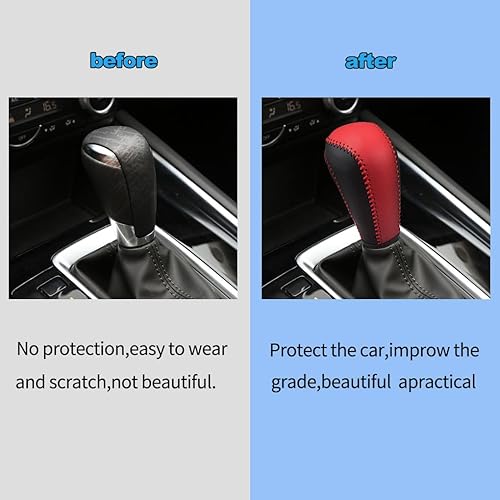 Miniatura 10 de Moldura para Mazda M3 CX-30 CX-50 Accesorios Cubierta de Pomo de Cambio Automático Cubierta de Tapón Protector Interior Deportivo Estilo - Grano de