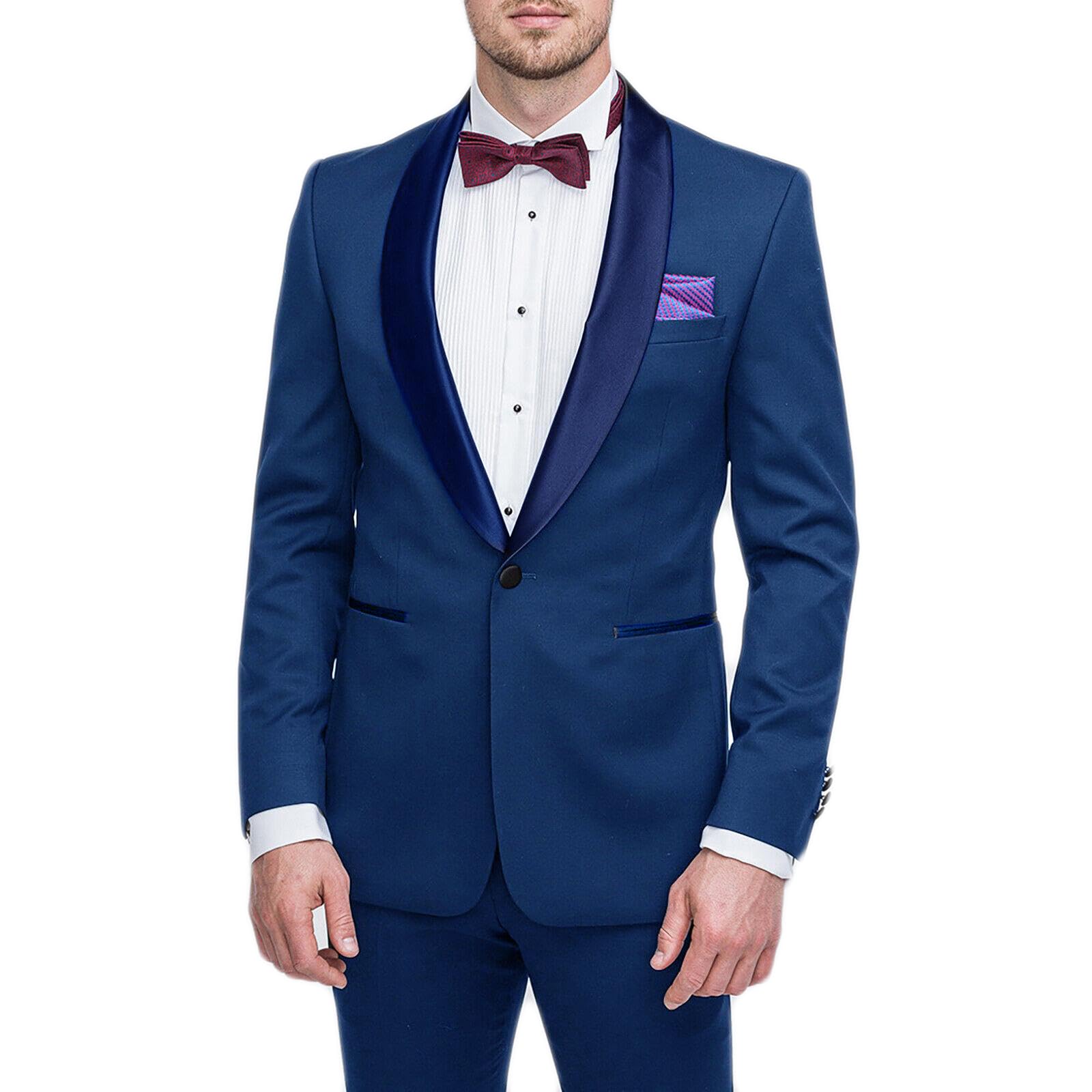 Smoking Uomo Linea Sartoriale Abito Elegante Completo Giacca Pantalone Cerimonia Matrimonio