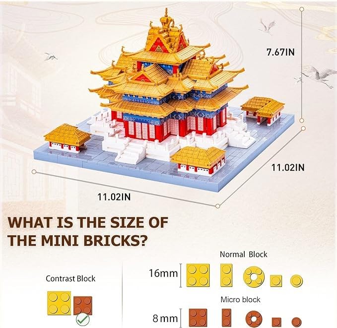 ブロック建築の実際 Amazon.co.jp: 中国建築の砲塔マイクロビルディングブロック