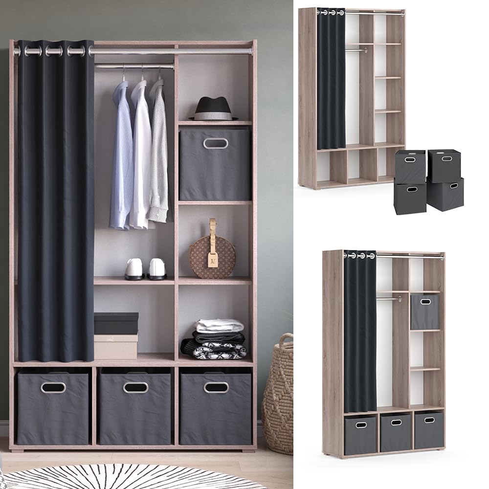 Vicco Kleiderschrank Luigi, Sonoma, 38 x 178.1 cm