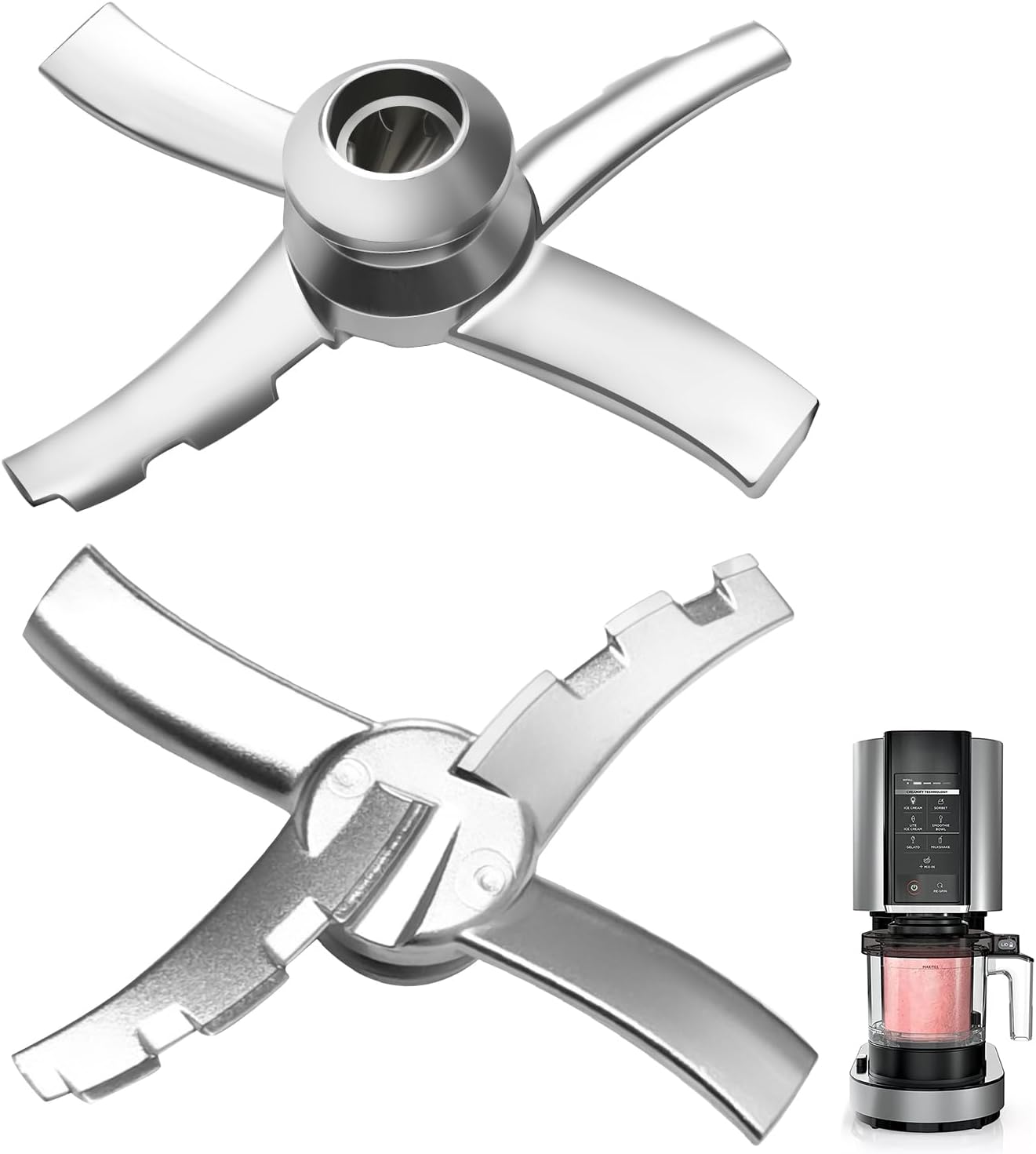 Paddle Blade Replacement Compatible with Ninja Creami NC300 Series Ice Cream Makers, Ninja Creami Blade Paddle Replacement(Stainless Steel)
