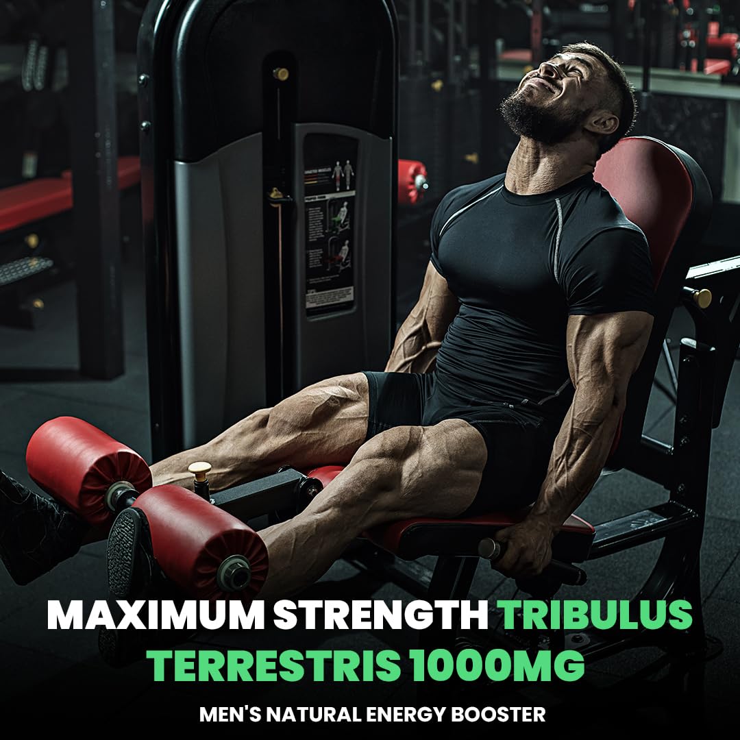 Naturyz Testo-6 Plant based Supplement For Men 2100mg per serving with Maximum Strength 1000mg Tribulus Terrestris, Safed Musli,Kaunj,Ashwagandha, Fenugreek & Panax Ginseng for Muscle gain-90 Tablets 2