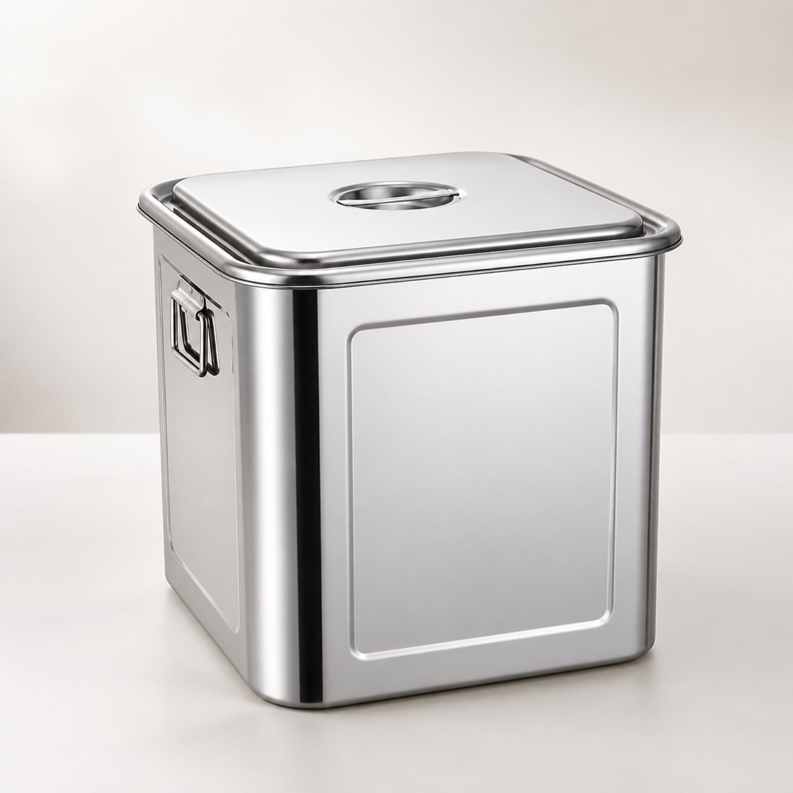 Boîte Stockage avec Couvercle Carré, 4L, Sans Anse