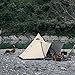 Naturehike Ranch Hexagonal Teepee Tent, Easy Setup Waterproof 3-4 Person Camping Tent, 4 Season Tent for Family Camping, Hiking,Picnic