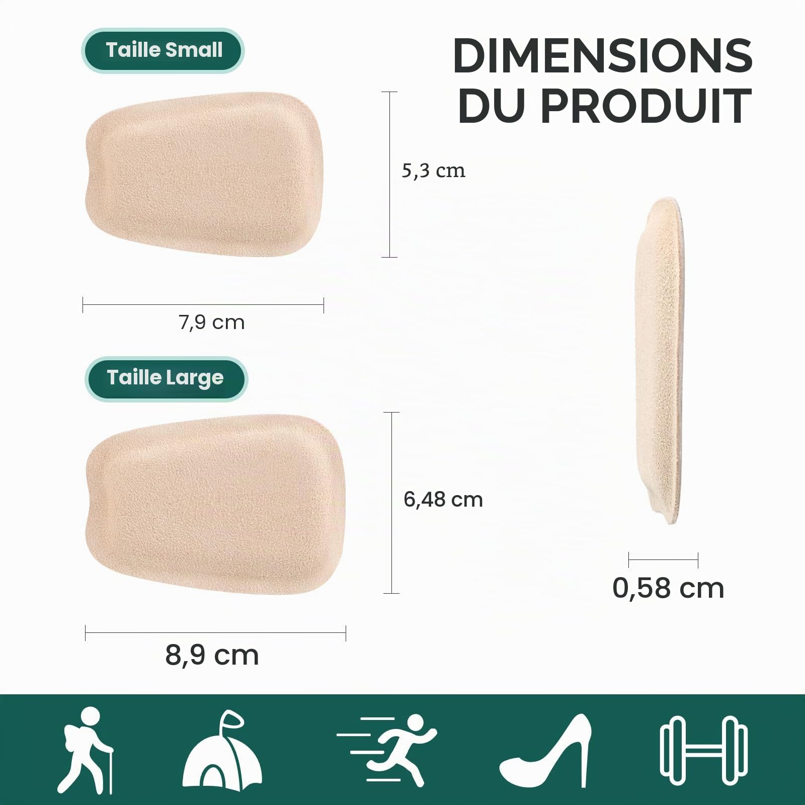 Welnove 2 paires Coussinet Languette Chaussure - Mousse chaussure à mémoire de forme et daim, auto-adhésifs, pour bottes, chaussures en cuir et chaussures de ville, coussinet chaussure trop grande,L