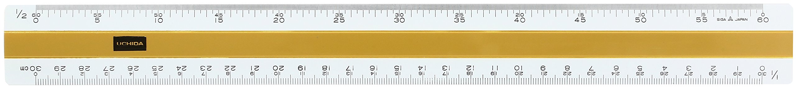 Règle de réduction Bell scale Uchida 1/25 instrument de mesure japonais 30cm