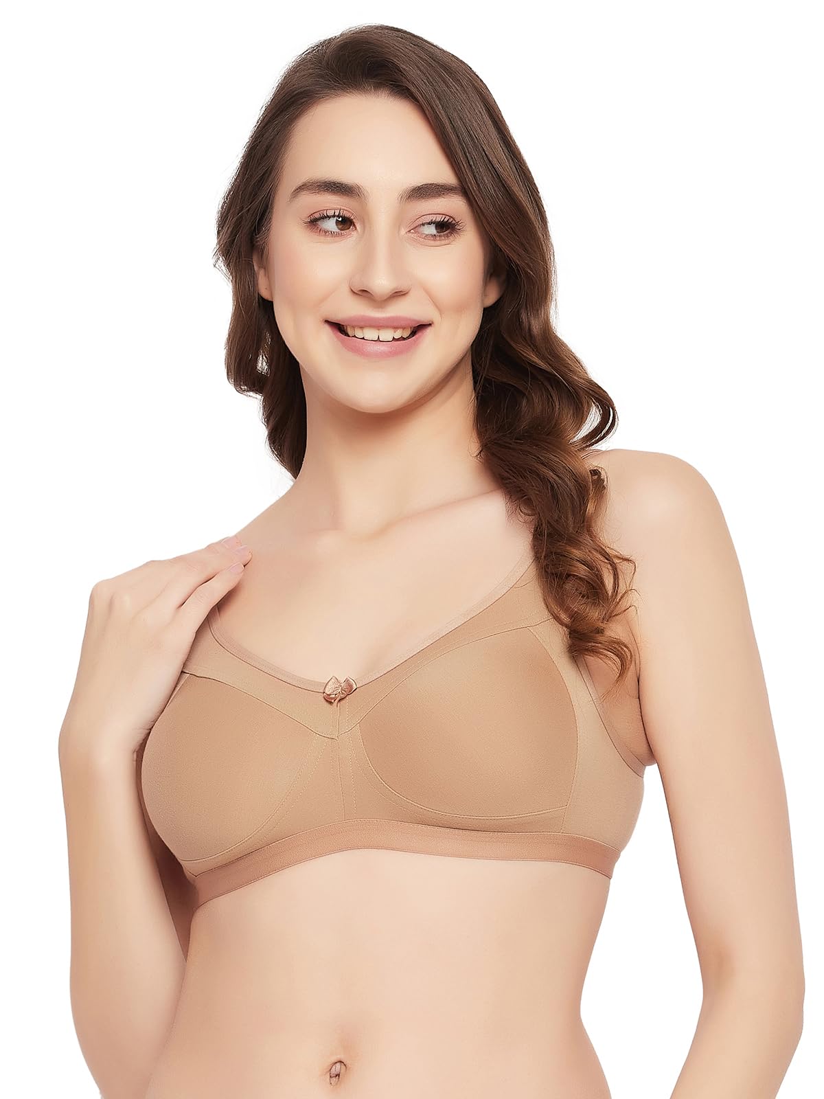 CloviaWomen's Cotton Wire Free Casual Full Coverage Bra